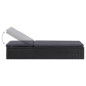 Chaise longue Résine tressée Noir et gris foncé Chaise longue Résine tressée Noir et gris foncé