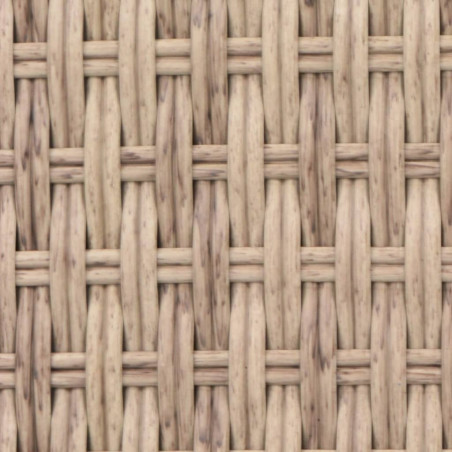 Chaise longue d'extérieur Résine tressée Beige