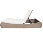 Chaise longue d'extérieur Résine tressée Beige Chaise longue d'extérieur Résine tressée Beige