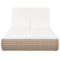Chaise longue d'extérieur Résine tressée Beige Chaise longue d'extérieur Résine tressée Beige