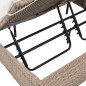 Chaise longue d'extérieur Résine tressée Beige Chaise longue d'extérieur Résine tressée Beige