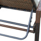 Chaise longue avec coussin Résine tressée Marron Chaise longue avec coussin Résine tressée Marron