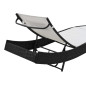 Chaises longues 2 pcs et table Résine tressée et textilène Noir Chaises longues 2 pcs et table Résine tressée et textilène Noir