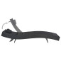 Chaise longue Résine tressée et textilène Noir Chaise longue Résine tressée et textilène Noir