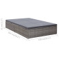 Chaise longue double avec coussin Résine tressée Gris Chaise longue double avec coussin Résine tressée Gris