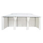 Belvédère avec rideaux 600x298x270 cm Blanc 180 g/m² Belvédère avec rideaux 600x298x270 cm Blanc 180 g/m²