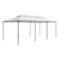 Belvédère avec rideaux 600x298x270 cm Blanc 180 g/m² Belvédère avec rideaux 600x298x270 cm Blanc 180 g/m²