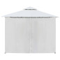 Belvédère avec rideaux 600x298x270 cm Blanc 180 g/m² Belvédère avec rideaux 600x298x270 cm Blanc 180 g/m²