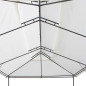 Belvédère avec rideaux 600x298x270 cm Blanc 180 g/m² Belvédère avec rideaux 600x298x270 cm Blanc 180 g/m²