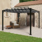 Tonnelle avec toit à persienne 3x3 m Anthracite Tissu aluminium Tonnelle avec toit à persienne 3x3 m Anthracite Tissu aluminium