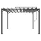 Tonnelle avec toit à persienne 3x3 m Anthracite Tissu aluminium Tonnelle avec toit à persienne 3x3 m Anthracite Tissu aluminium