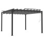 Tonnelle avec toit à persienne 3x3 m Anthracite Tissu aluminium Tonnelle avec toit à persienne 3x3 m Anthracite Tissu aluminium