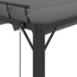 Tonnelle avec toit à persienne 3x3 m Anthracite Tissu aluminium Tonnelle avec toit à persienne 3x3 m Anthracite Tissu aluminium