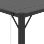 Tonnelle avec toit à persienne 3x3 m Anthracite Tissu aluminium Tonnelle avec toit à persienne 3x3 m Anthracite Tissu aluminium