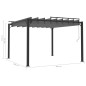 Tonnelle avec toit à persienne 3x3 m Anthracite Tissu aluminium Tonnelle avec toit à persienne 3x3 m Anthracite Tissu aluminium