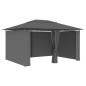 Tonnelle de jardin avec rideaux 4 x 3 m Anthracite Tonnelle de jardin avec rideaux 4 x 3 m Anthracite