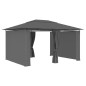 Tonnelle de jardin avec rideaux 4 x 3 m Anthracite Tonnelle de jardin avec rideaux 4 x 3 m Anthracite