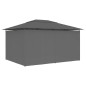 Tonnelle de jardin avec rideaux 4 x 3 m Anthracite Tonnelle de jardin avec rideaux 4 x 3 m Anthracite