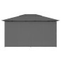 Tonnelle de jardin avec rideaux 4 x 3 m Anthracite Tonnelle de jardin avec rideaux 4 x 3 m Anthracite