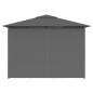 Tonnelle de jardin avec rideaux 4 x 3 m Anthracite Tonnelle de jardin avec rideaux 4 x 3 m Anthracite