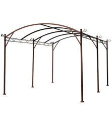 Tonnelle de jardin Illusion autoportante de 4x3m, vue ici avec une toile (en option) -  Tonnelle Illusion