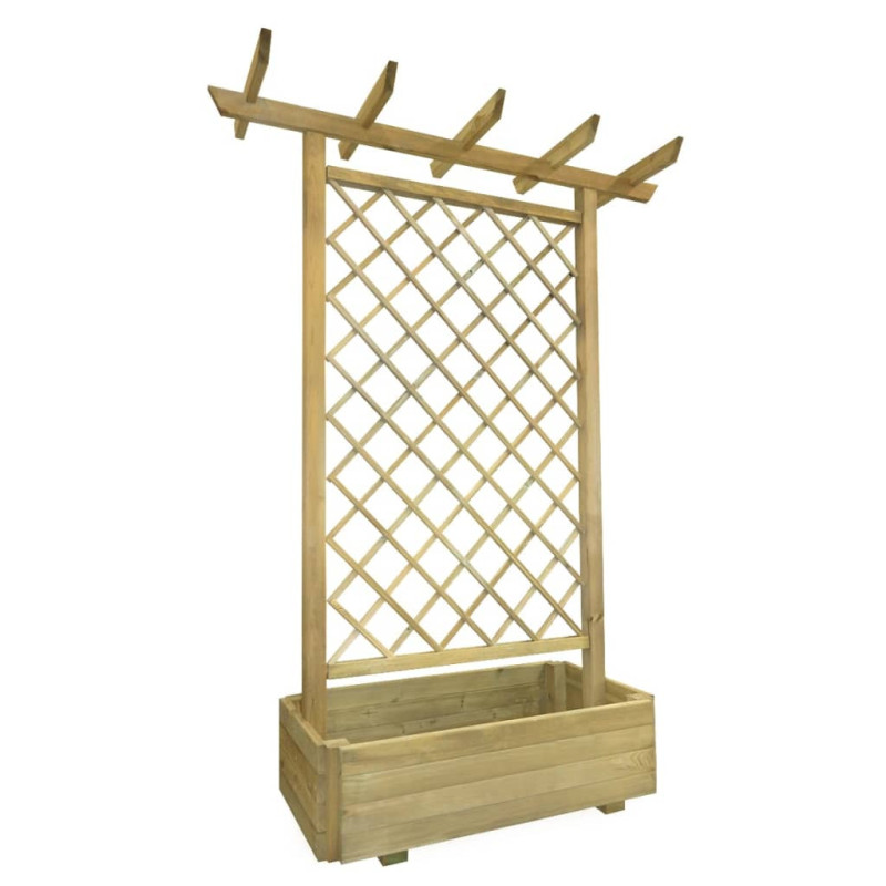 Jardinière pergola 162 x 56 x 204 cm Bois