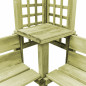 Pergola d'angle avec banc Bois de pin imprégné Pergola d'angle avec banc Bois de pin imprégné