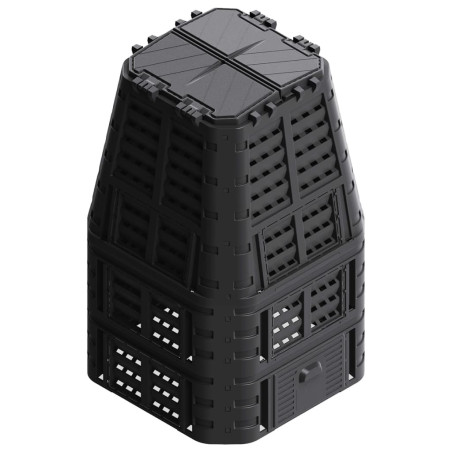 Composteur de jardin Noir 93,3x93,3x146 cm 1000 L