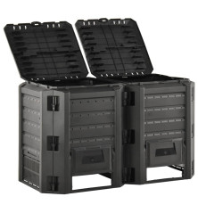 Composteur de jardin Noir 800 L