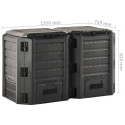 Composteur de jardin Noir 800 L