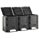 Composteur de jardin Noir 1200 L
