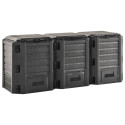 Composteur de jardin Noir 1200 L