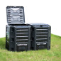 Composteur de jardin Noir 1600 L Composteur de jardin Noir 1600 L