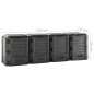 Composteur de jardin Noir 1600 L Composteur de jardin Noir 1600 L