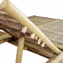 Chaise longue pour 2 personnes avec coussins Bambou