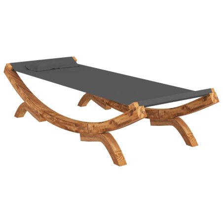 Hamac 100x188,5x44 cm Bois courbé massif Anthracite