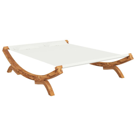 Hamac 165x188,5x46 cm Bois courbé massif Crème