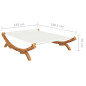 Hamac 165x188,5x46 cm Bois courbé massif Crème Hamac 165x188,5x46 cm Bois courbé massif Crème