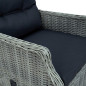 2 Fauteuils inclinables de jardin - Résine tressée 2 Fauteuils inclinables de jardin - Résine tressée