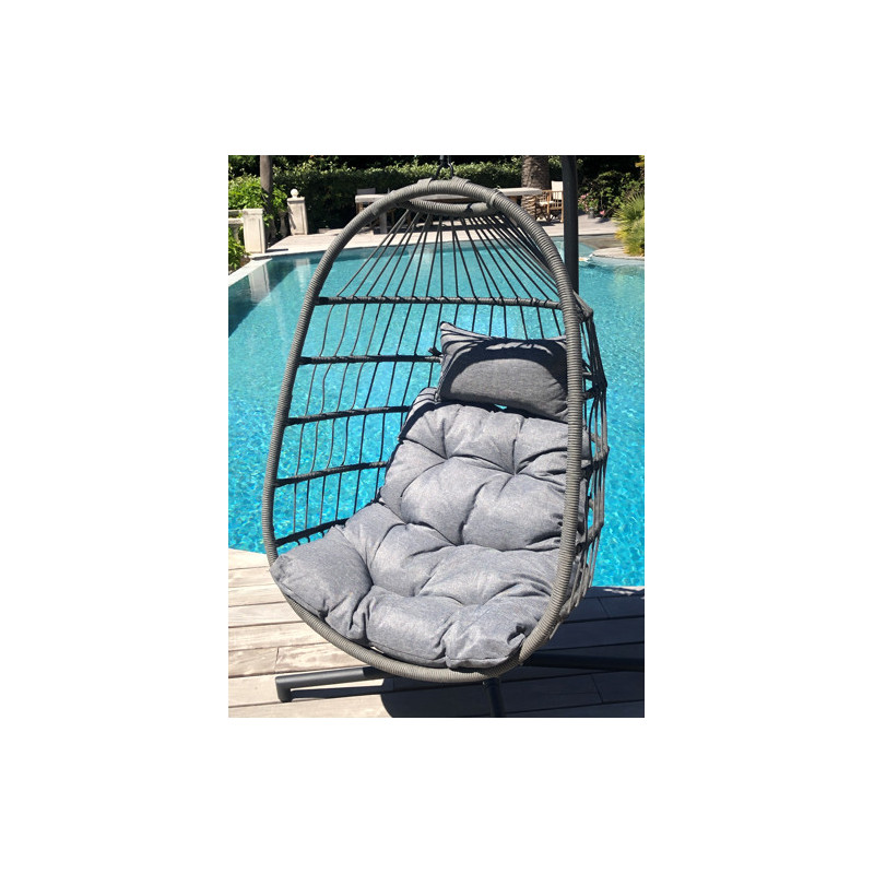 Fauteuil de jardin suspendu Pliant - Anthracite Fauteuil de jardin suspendu Pliant - Anthracite