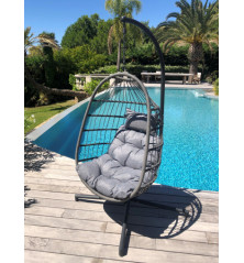Fauteuil de jardin suspendu Pliant - Anthracite