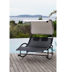 Hamac DOUBLE - GRIS et  NOIR