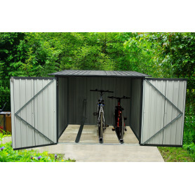 Garage 3 vélos métal 3,32m²+ kit d'ancrage