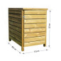 Cache Poubelle - Bois - Simple - Neston - 77,5 x 96,5 x H120cm Cache Poubelle - Bois - Simple - Neston - 77,5 x 96,5 x H120cm