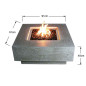 Table Brasero Gaz - MANHATTAN - Gris clair Table Brasero Gaz - MANHATTAN - Gris clair