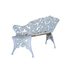 Banc de jardin - Aluminium plein et Bois -"Fougère"- 147 cm