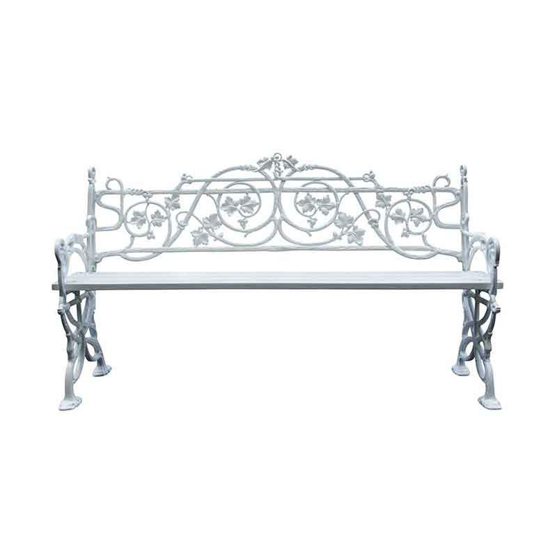 Banc de jardin - Aluminium plein et bois - "Lierre" - 145 cm Banc de jardin - Aluminium plein et bois - "Lierre" - 145 cm