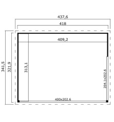 Abri de jardin Bois 12,82 m²