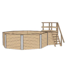 Piscine en bois tout inclus - 11,4 m³