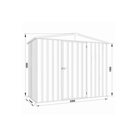 Abri  jardin métal - 3,1m²- FRASER